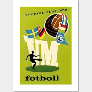 1958 FIFA Football / Soccer World Cup in Sweden Posters and Art